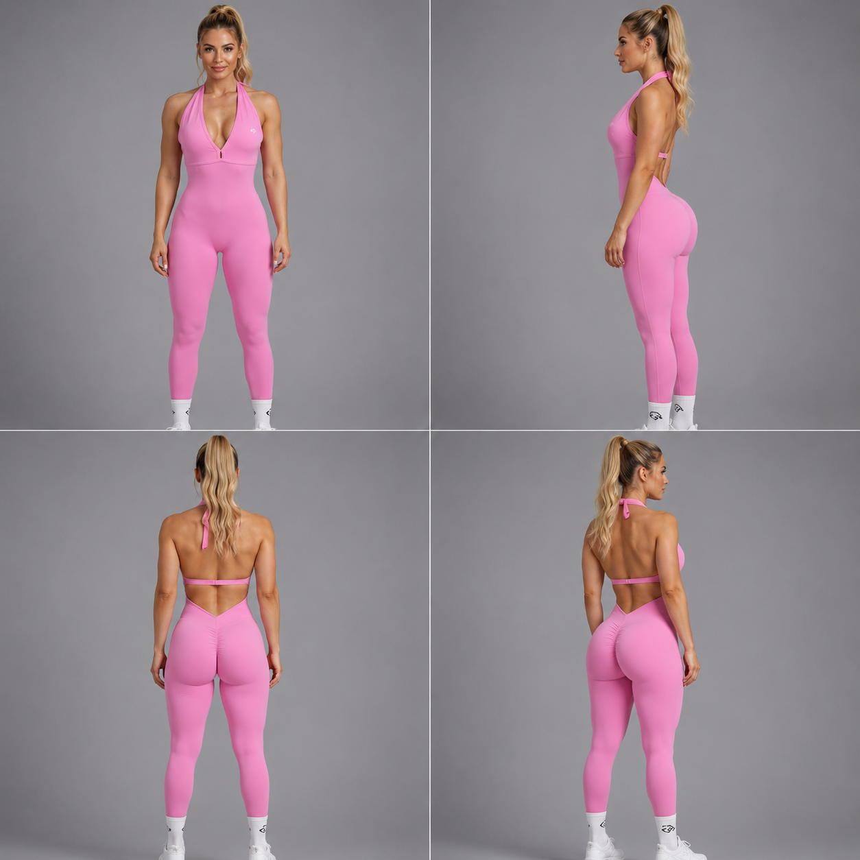 SALOPETA DE SPORT CU SPATE DECUPAT ȘI SCRUNCH